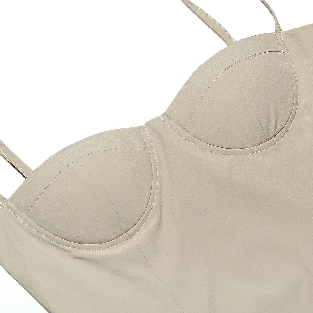 Elegant Midi Spagehetti Strap Dresses