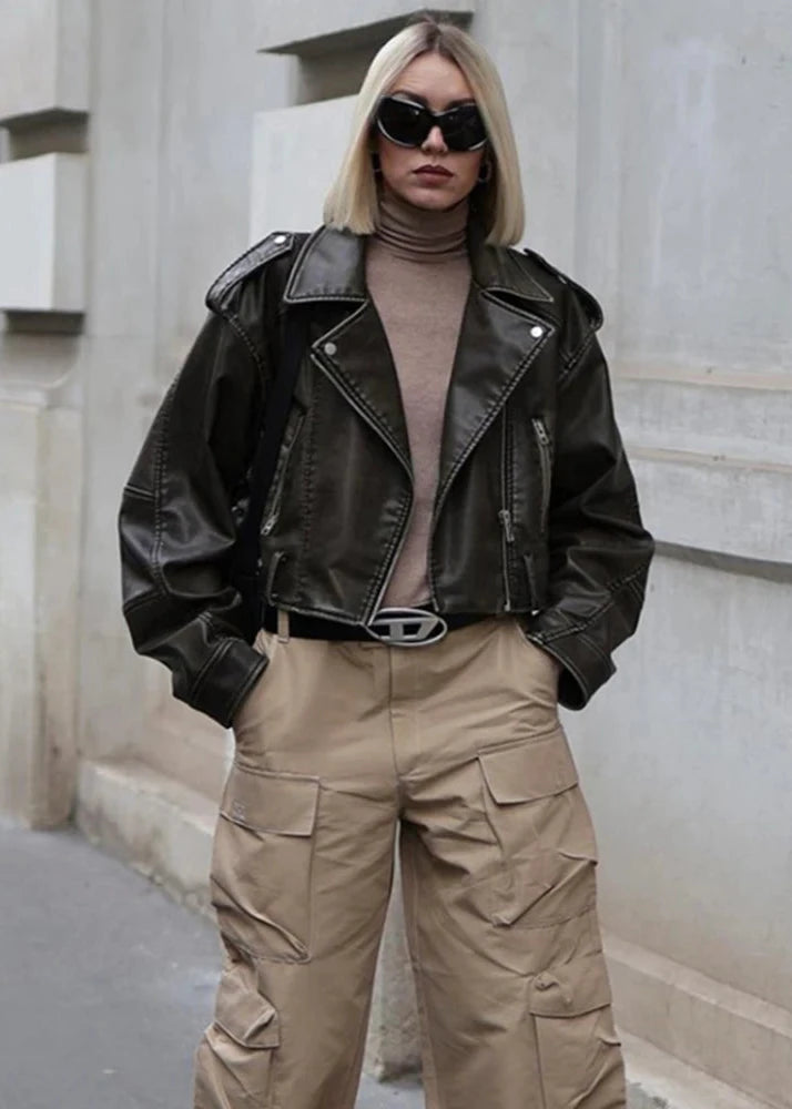 Ariadna Faux Leather Jacket