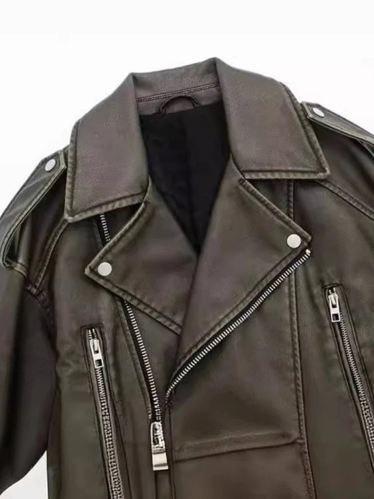Ariadna Faux Leather Jacket