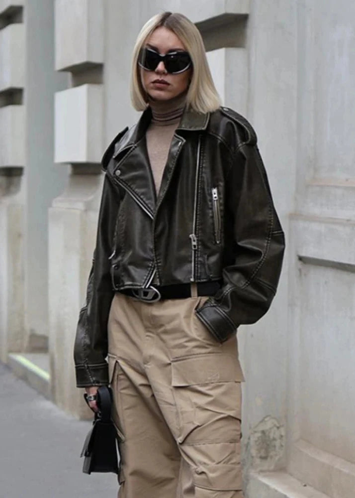 Ariadna Faux Leather Jacket